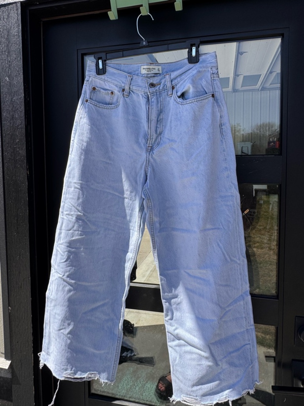 Abercrombie and Fitch high-rise the crop wide leg